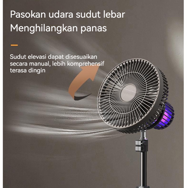 Camping kipas portable and powerbank and/mosquito light powerbank fan/camping light mosquito rechargeable fan/Fan Large Folding Powerbank Mosquito Killer 3in1