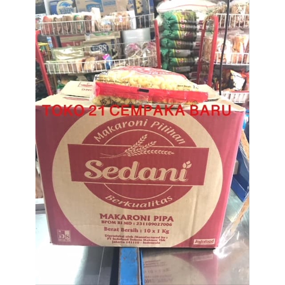 

SEDANI Makaroni PIPA 1 KG ( 1 KARTON = 10 KG ) Makroni Macaroni Pipa Rebus Sedani Murah Promo