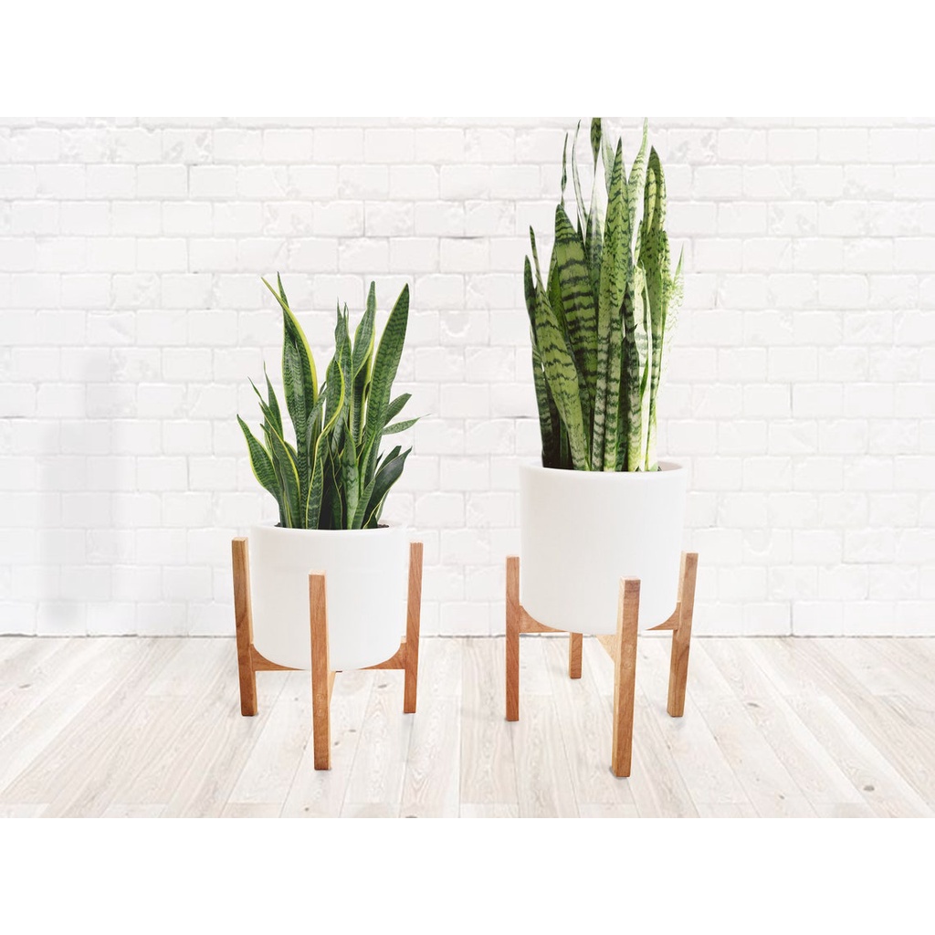 Standing Pot Bunga Kayu Tatakan Pot Bunga Kayu Jati Belanda - Rak Pot Bunga Tatakan Pot Standing Pot