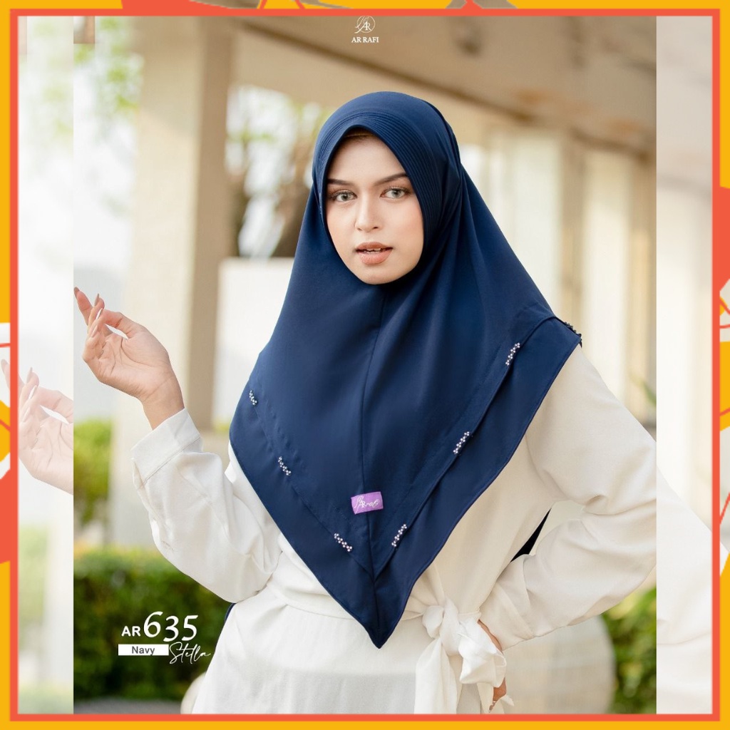 Jilbab hijab kerudung bergo instan Arrafi AR 635 terbaru krudung hijab instant cantik Arafi ORI