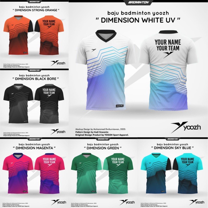 [ ANAK & DEWASA ] BAJU YOOZH DIMENSION BAJU YOOZH KAOS BADMINTON VOLLY GOWES IMPORT PINGPONG JERSEY 