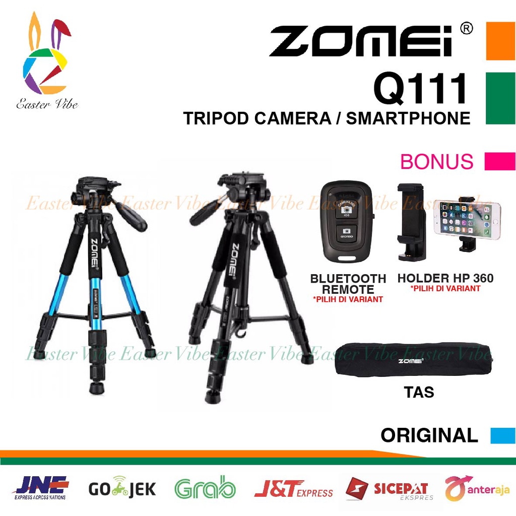 ZOMEI Q111 PROFESIONAL VIDEO TRIPOD KAMERA & HANDPHONE - Q 111 PANHEAD