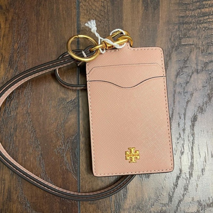 

[DD] dompet id card tory burch tb emerson lanyard light meadowsweet lj