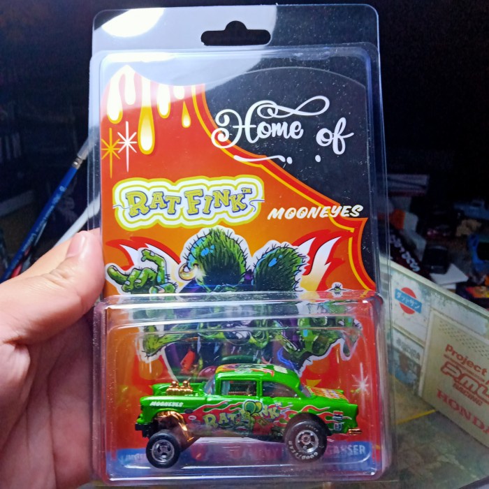 TERBARU Hot Wheels 55 Chevy Bel Air Gasser custom RatMoon Gasser