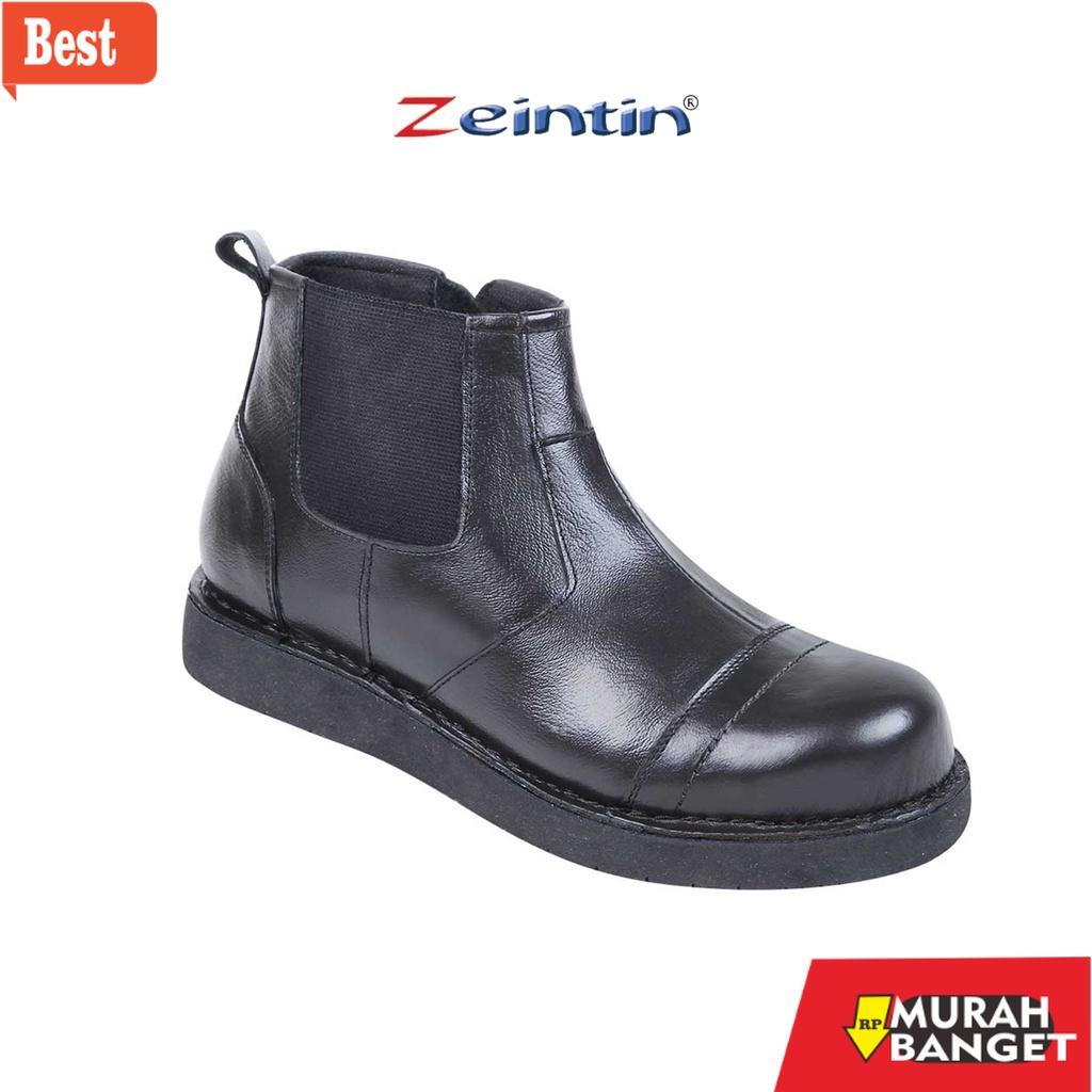Boot pria terbaru- Zeintin - Sepatu Boots Pria Casual Kulit Asli Sepatu Kerja Sepatu Proyek Original