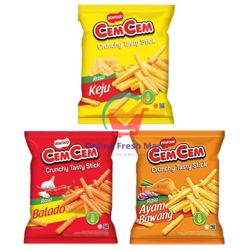 

CEMCEM Baru Stick Rasa Balado Ayam Bawang keju 60 g cem cem - Online Fresh Mart Denpasar