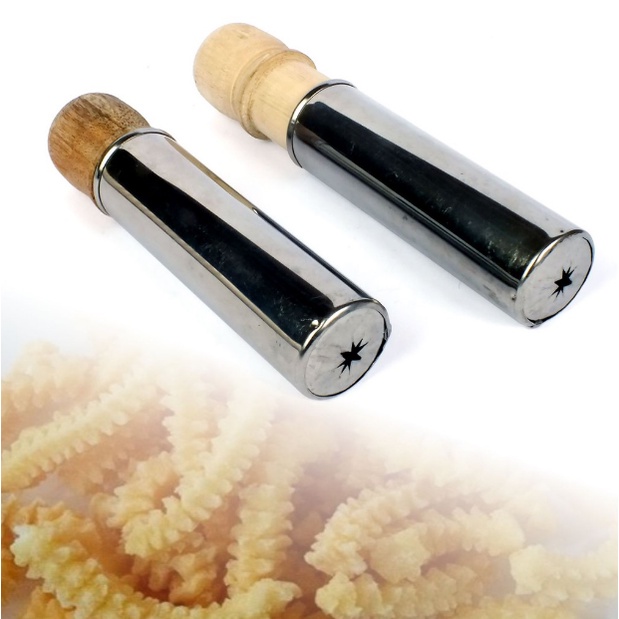 CETAKAN KUE AKAR KELAPA / CETAKAN AKAR KELAPA BAHAN STAINLESS DENGAN GAGANG KAYU