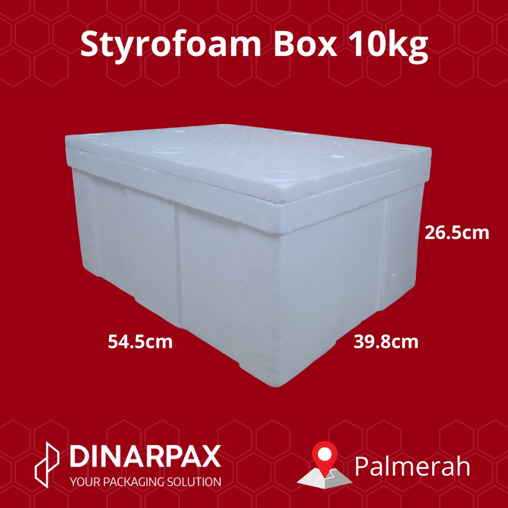 Styrofoam Vegetable Box 10 Kg / DinarBox / Box buah / Box Sayur / 10kg / Sterofoam / karawamg