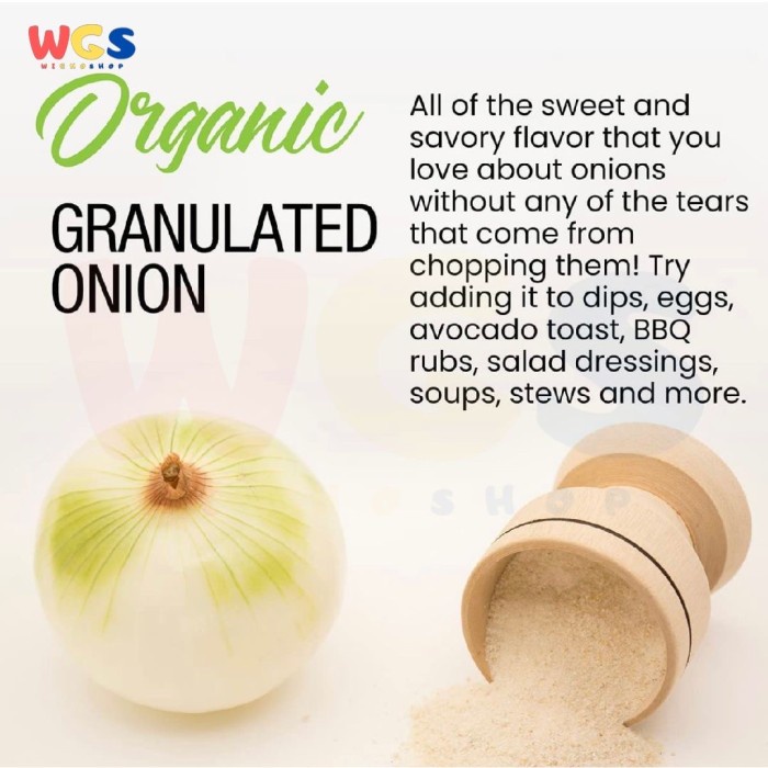 The Spice Lab Organic Granulated Onion USDA Organic 2.3oz 65g