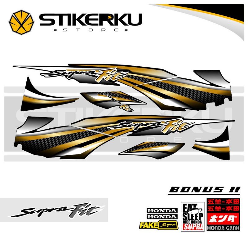 Striping Stiker Supra Fit Lama Ori Sticker Supra Fit