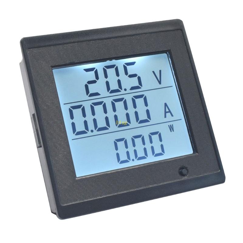 Btsg DC6-200V 0-20A 0-4KW Digital Voltmeter Ammeter Wattmeter Monitor Multimeter Tegangan Arus Daya Tester Meter Gaug