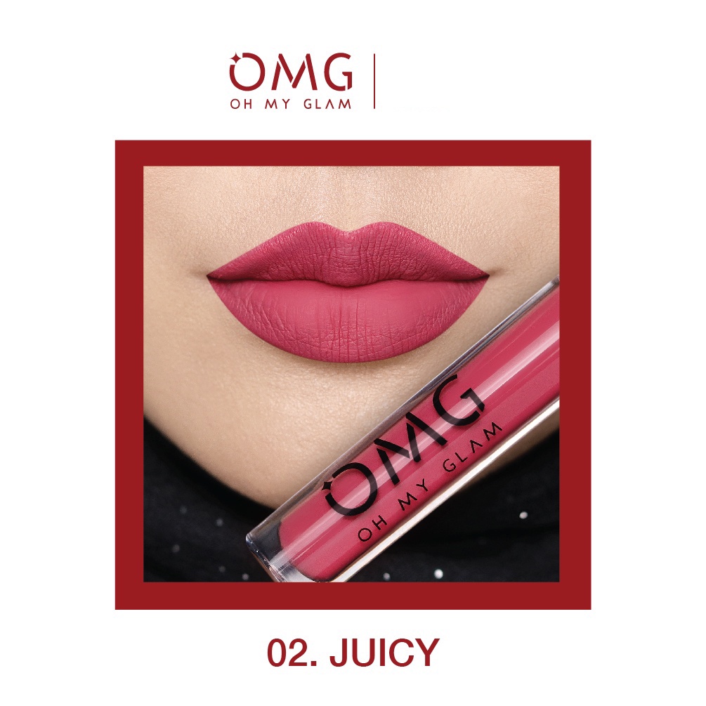 OMG OH MY GLAM Matte Kiss Lip Cream With Jojoba Oil dan Vitamin E Mencerahkan Serta Melembabkan Bibir Dalam Sekali Usap