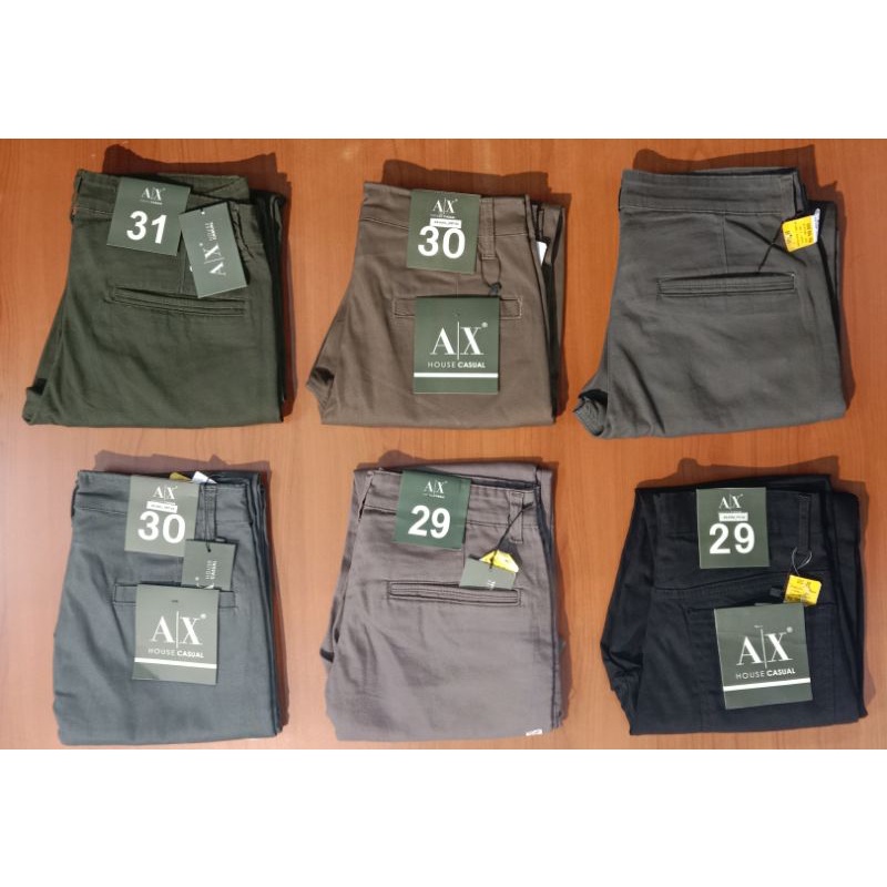 Celana Chino Panjang Pria Slim Fit / Brand Original AX House / Ramayana Sidoarjo