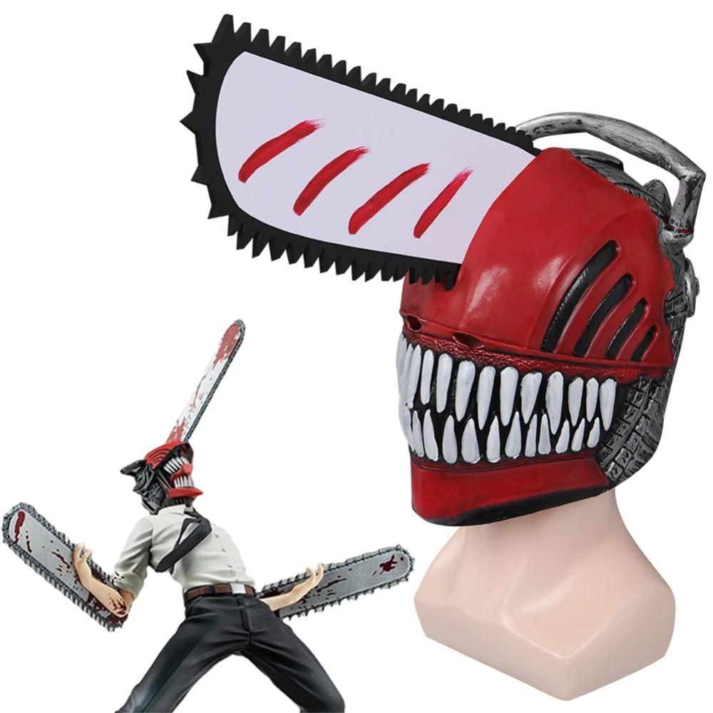 Fishstick Chainsaw Man Action Figure Dekorasi Mobil Jepang Anime Cosplay Topeng Anime Peripheral Anime Kostum Props Denji Action Figure Tokoh Anime Chainsaw Man Model Mainan