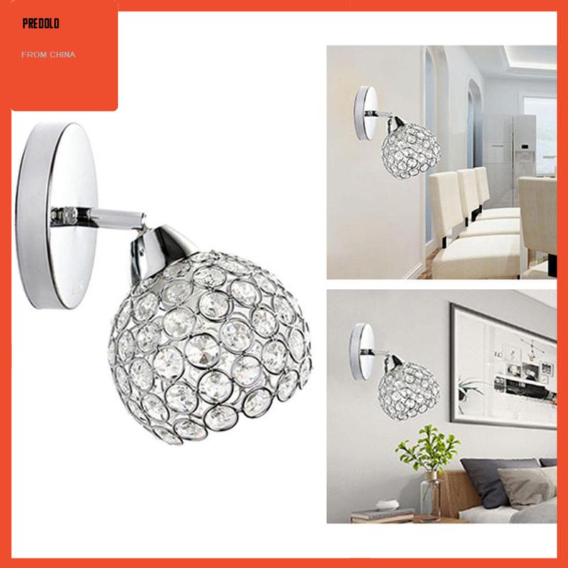 [Predolo] Gaya Modern Lampu Dinding Kaca Kristal Fiting Lampu Dinding LED Tempat Lilin Indoor