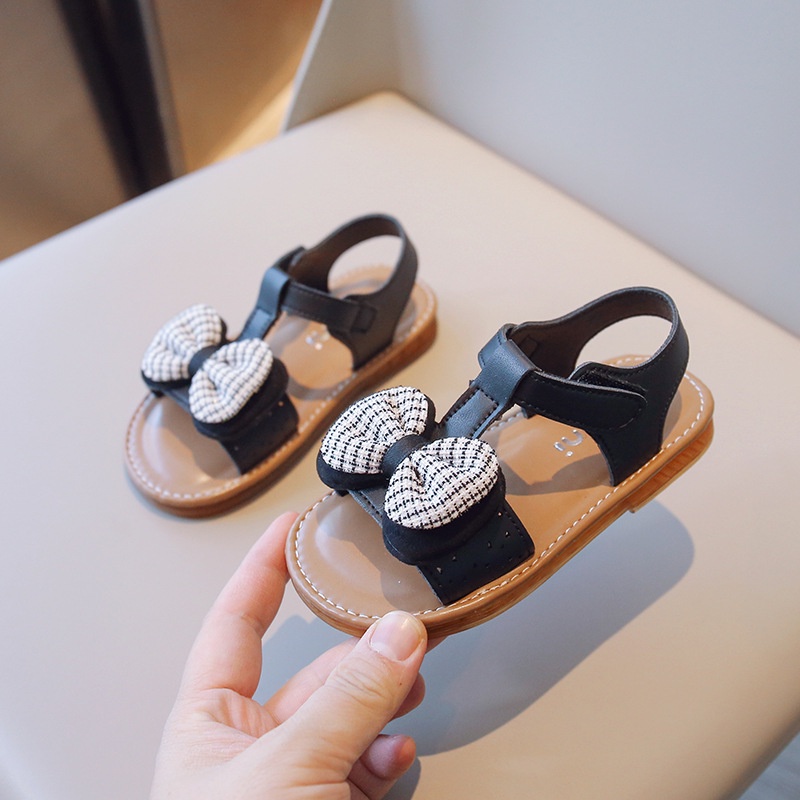 R230 NEW Sepatu sandal anak perempuan motif pita bulat kualitas premium