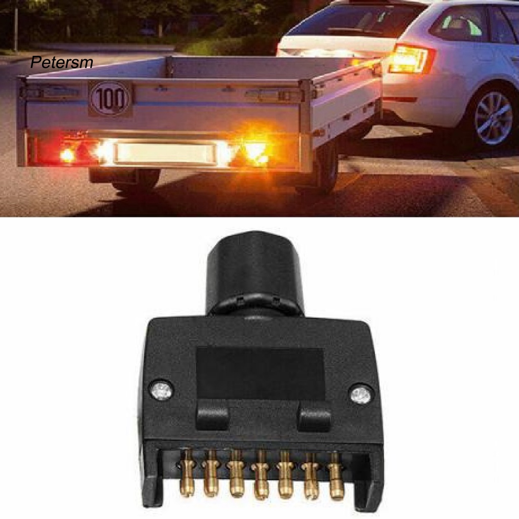 Konektor Trailer PP Hitam Untuk Soket Adaptor Trailer Gepeng 7pin Ramah Pengguna