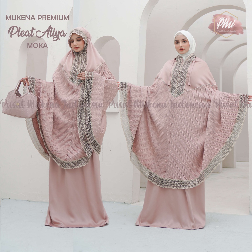 [Ready] Mukenah Wanita Dewasa Mukena Dewasa 2In1 Silk Premium Pleat Aliya √ O95 / Mukena 3 In 1 Crin
