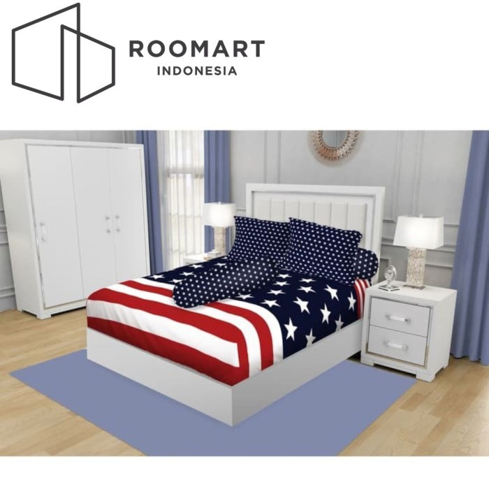 Sprei California Star & Stripe - Ukuran 180x200