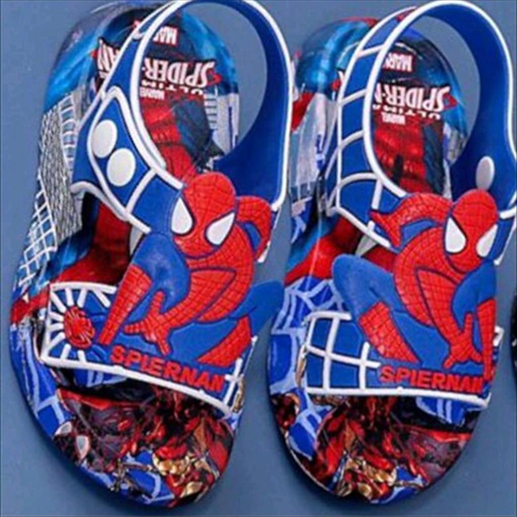 Sandal Slop Let Gunung Jelly Anak Cowok Motif Spiderman Super Keren Trendy Import Mokaya / Size 24-35 (P2258-23) - Fanz Shoes