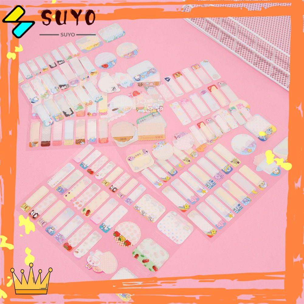 Suyo 140Pcs Kartun Cute Tag Tahan Air Self-adhesive Cup Bottle Mark Sticker Label Botol