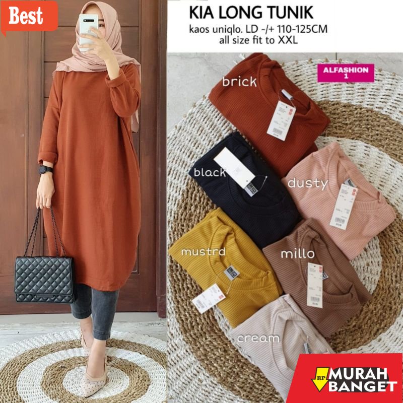 Tunik jumbo terbaru untuk wanita- kia long tunik ori alfashion tunik jumbo ld 130 ld 100 ld 120 kaos