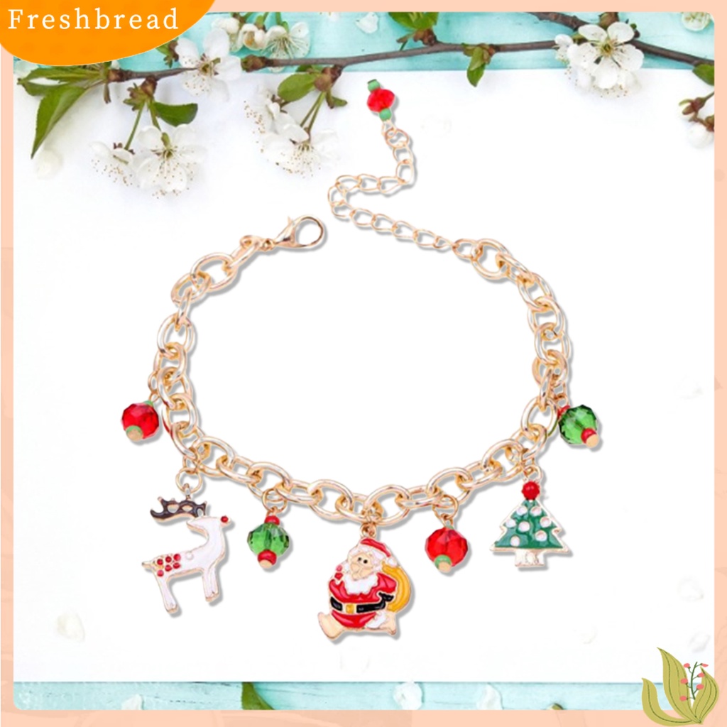 &lt; Freshbread &gt; Gelang Cuff Bangle Rantai Santa Clause Kreatif Halus Untuk Natal