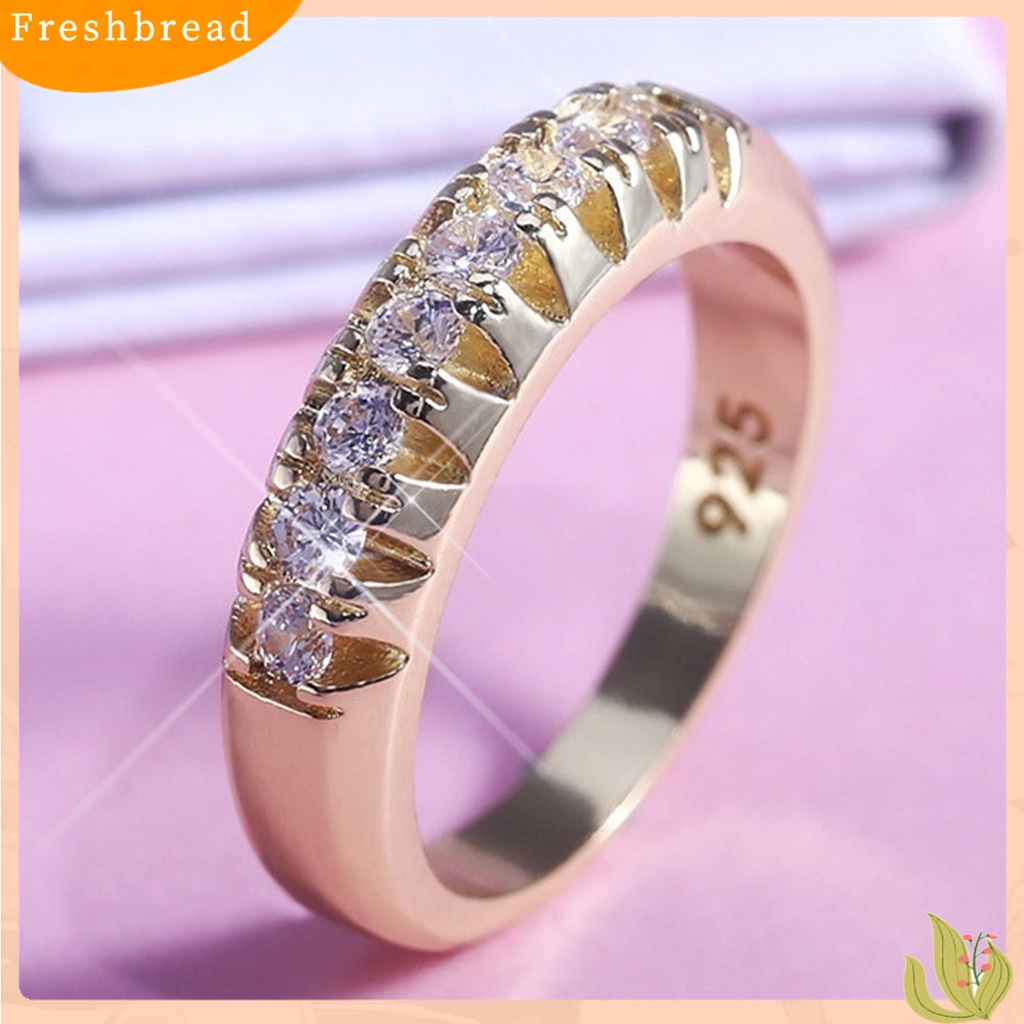 &lt; Freshbread &gt; Perhiasan Fashion Wanita Kreatif Jari Dekorasi Alloy Baris Tunggal Geometri Cincin Untuk Pernikahan