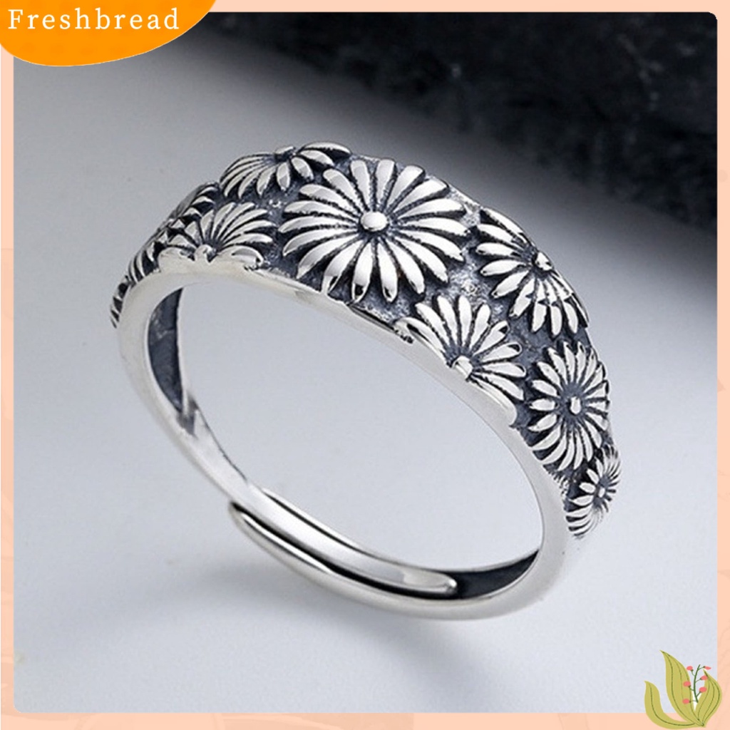 &lt; Freshbread &gt; Cincin Jari Krisan Perhiasan Dapat Disesuaikan Vintage Cincin Indah Untuk Pernikahan