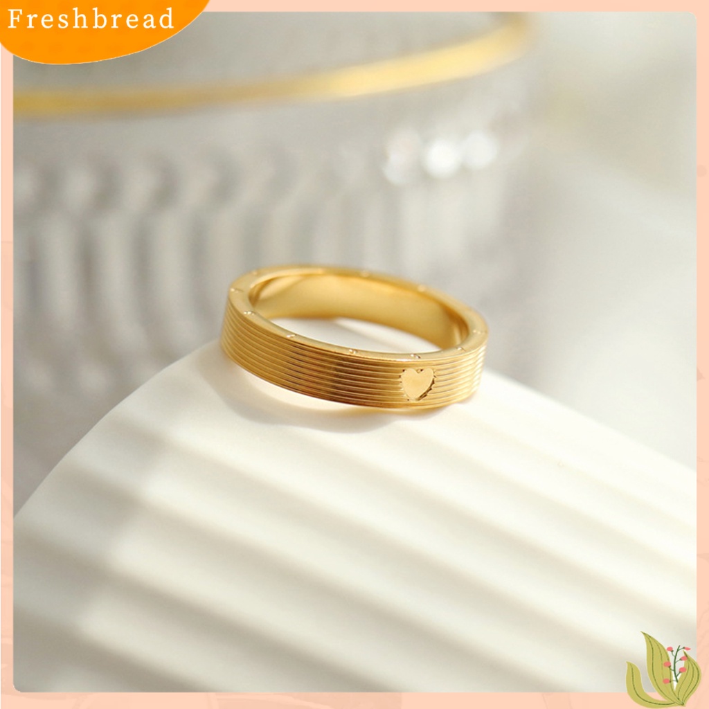 &lt; Freshbread &gt; Cincin Buku Jari Tahan Luntur Elektroplating Nomor Ukiran Temperamen Hypoallergenic Menghias Permukaan Halus Baja Titanium Jari Emas Cincin Perhiasan Aksesoris