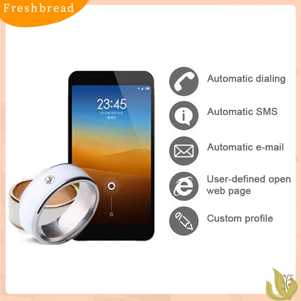&lt; Freshbread &gt; NFC Stainless Steel Chip Telepon Menetes Minyak Pola Naga Ganda Hadiah Cincin Pintar