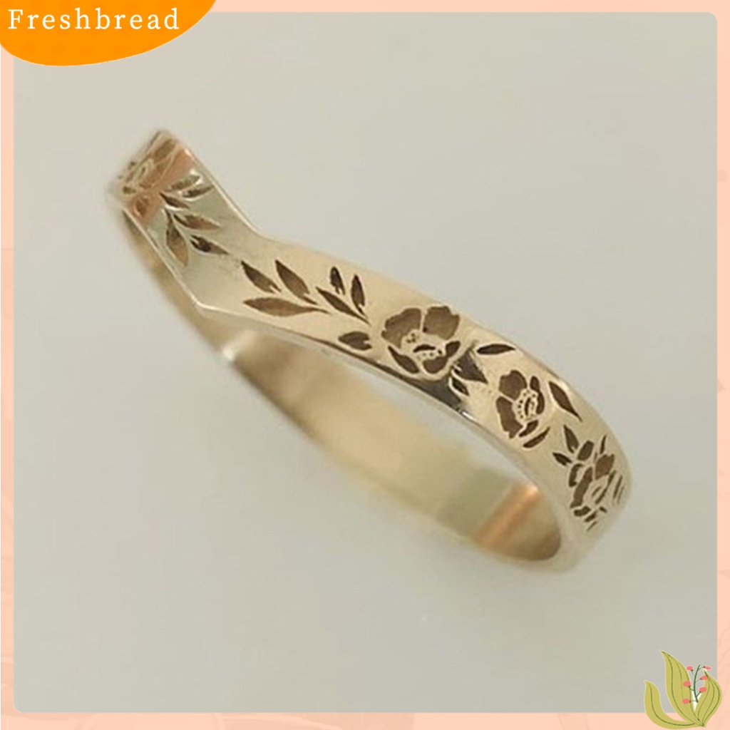 &lt; Freshbread &gt; 1pasang Finger Circlet Warna Solid Romantis V Shape Garland Shape Matching Women Circlet Set Hadiah Pernikahan