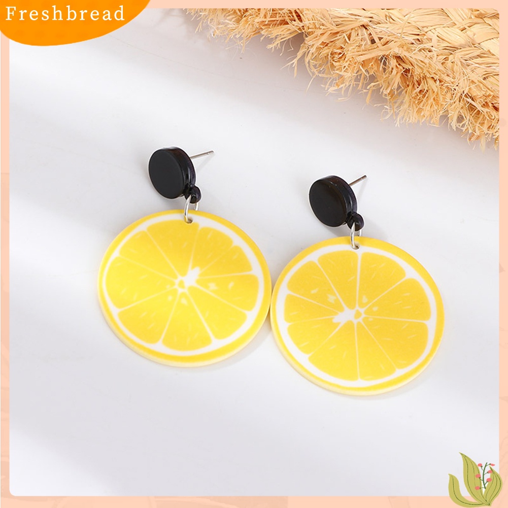 &lt; Freshbread &gt; Semangka Lucu Lemon Strawberry Fruit Series Menjuntai Wanita Ear Studs Earrings