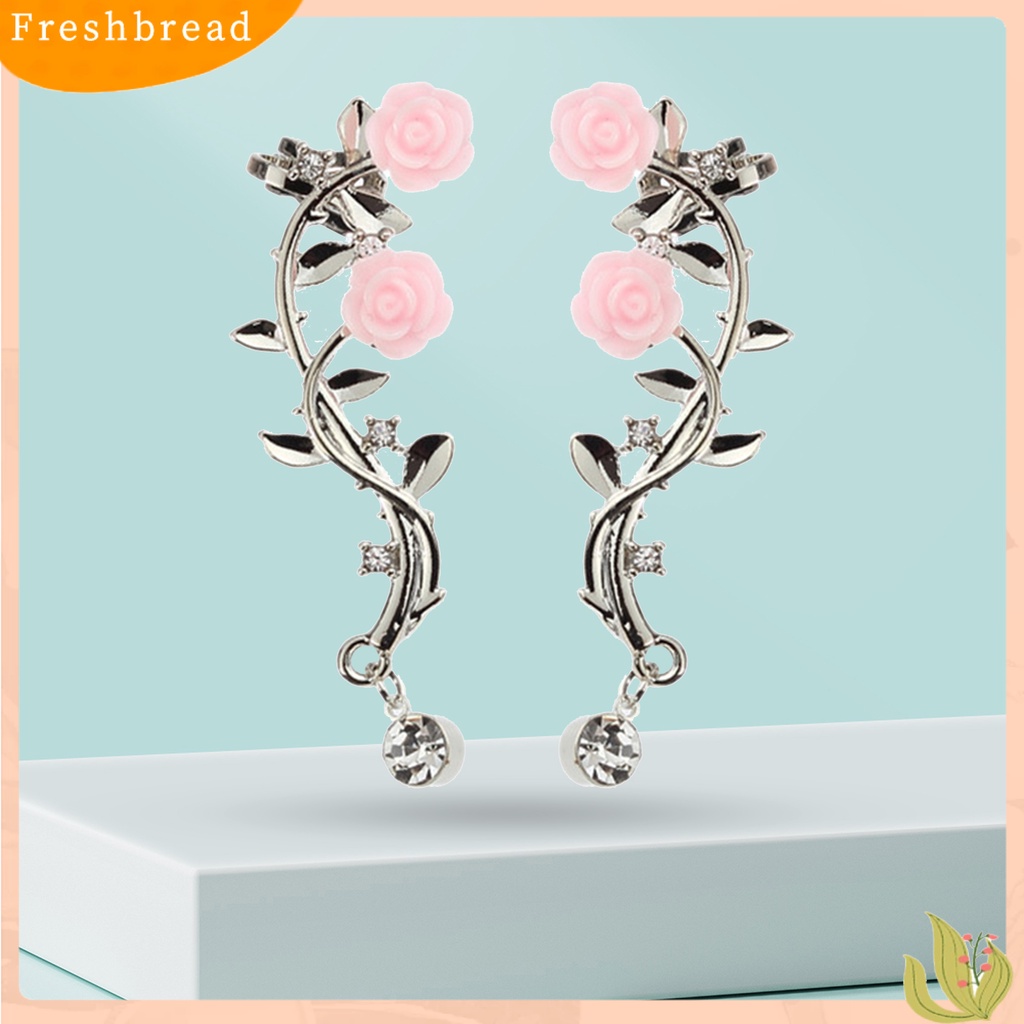 &lt; Freshbread &gt; Anting Cantik Pendaki Crawler Bunga Mawar Anting Cabang