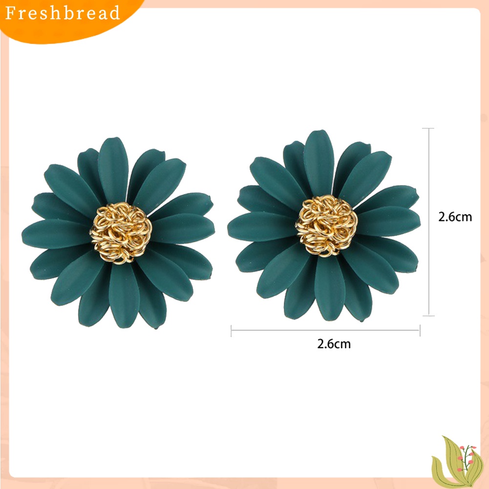 &lt; Freshbread &gt; Wanita Aster Manis Berbentuk Bunga Stud Earrings Perhiasan Hadiah Hari Valentine