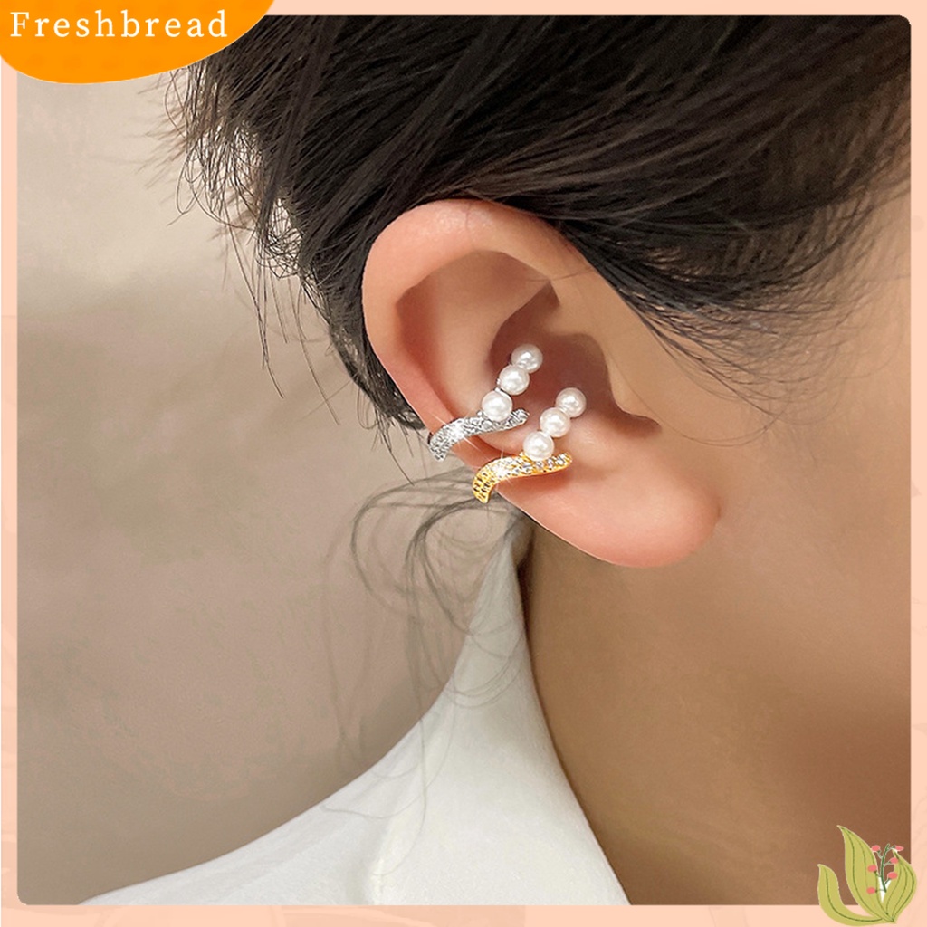 &lt; Freshbread &gt; 1Pc Anting Pengerjaan Halus All-match Indah Menawan Elegan Halus Anting Klip Untuk Pacaran