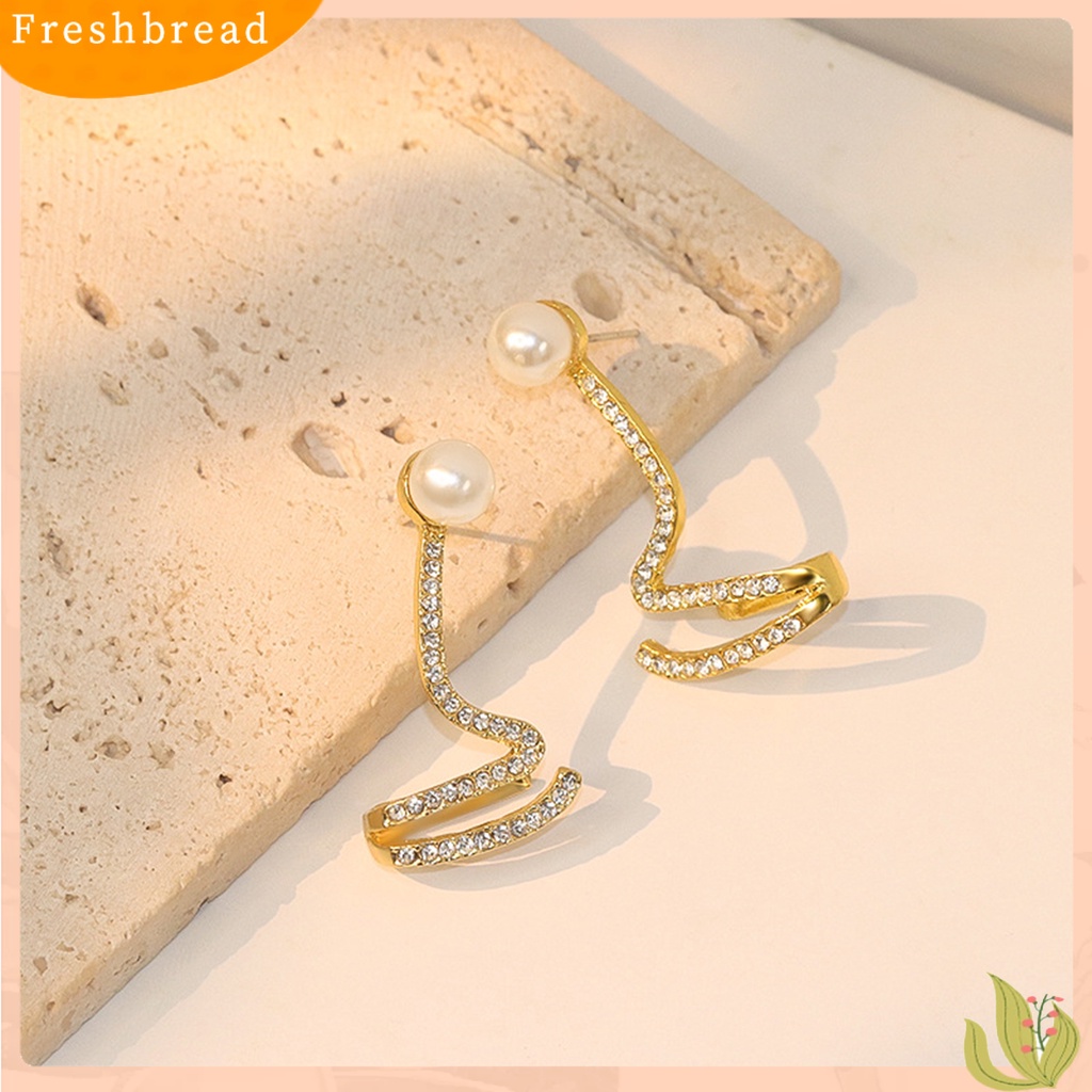 &lt; Freshbread &gt; 1pasang Anting Bersinar Elegan Sehari-Hari Memakai Perhiasan Fashion Wanita Anting Untuk Kehidupan Sehari-Hari