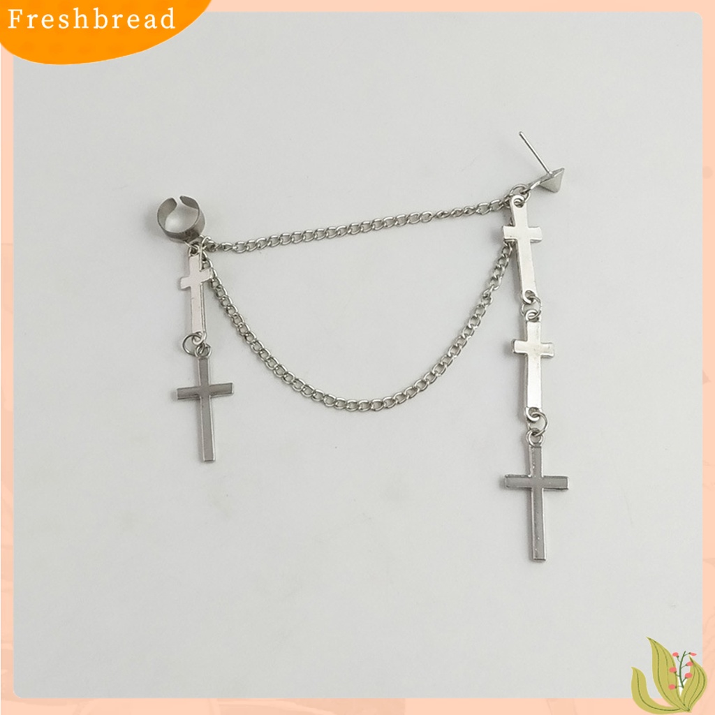 &lt; Freshbread &gt; Anting Jumbai Desain Bahan Alloy Tahan Lama Gaya Punk Anting Tanpa Lubang Telinga Untuk Wisuda