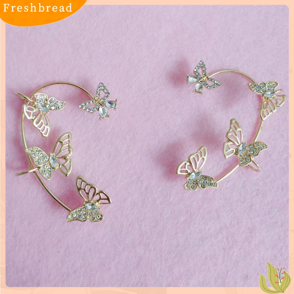 &lt; Freshbread &gt; 1Pc Klip Anting Butterfly Hollow Out Tanpa Tindik Gaya Korea Indah Telinga Manset Untuk Pernikahan