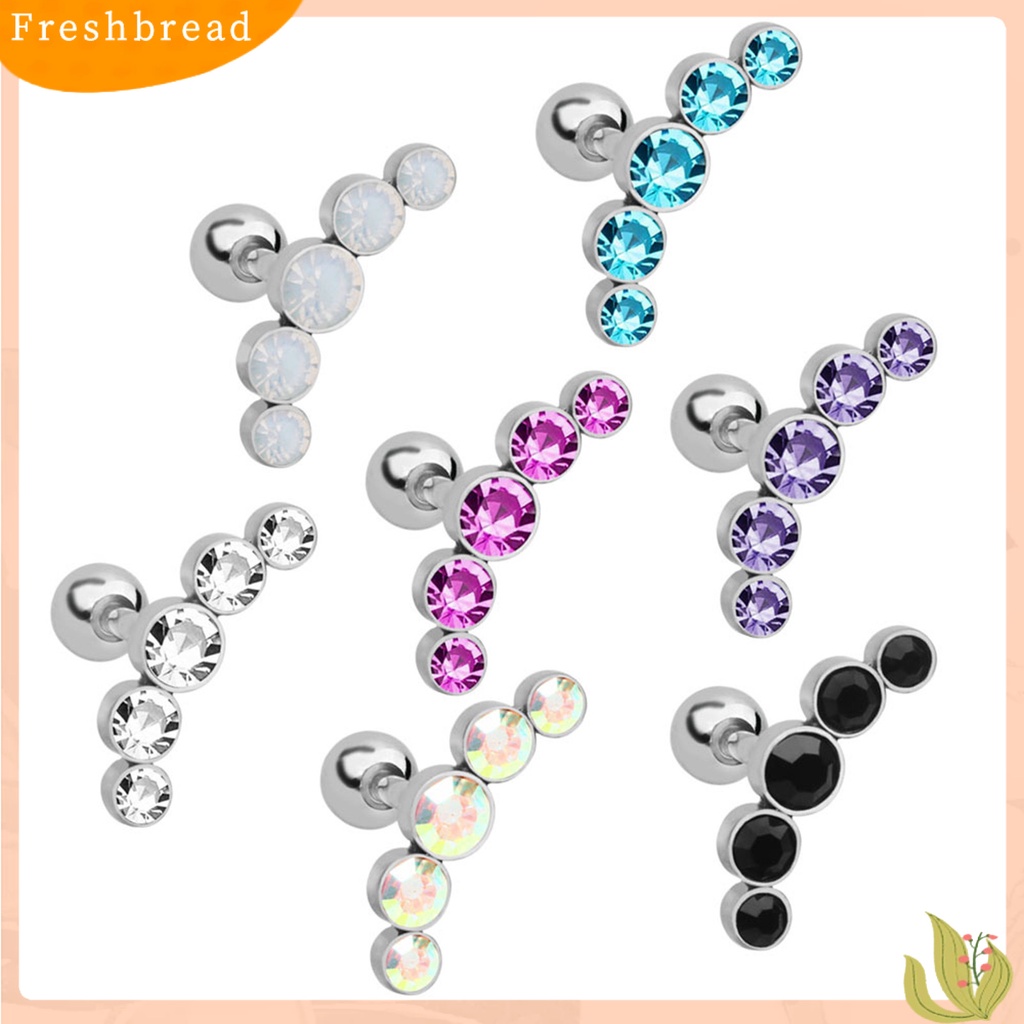 &lt; Freshbread &gt; 1Pc Wanita Stainless Steel Cartilage Helix Tragus Ear Stud Piercing Anting Hadiah