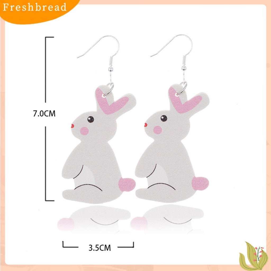 &lt; Freshbread &gt; Anting Menjuntai Nyaman Indah Elegan Easter Bunny Earing Untuk Hajatan