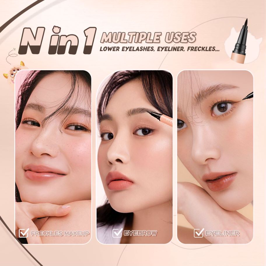 BANXEER Liquid Eyebrow Pen Pensil Alis WaterProof Tahan Lama BM12 [Emperor]