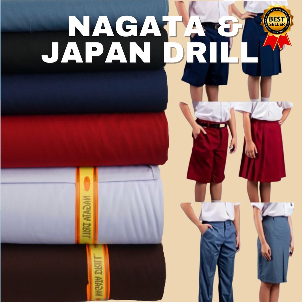 Kain Nagata &amp; Japan Drill Bahan Seragam Sekolah High Quality