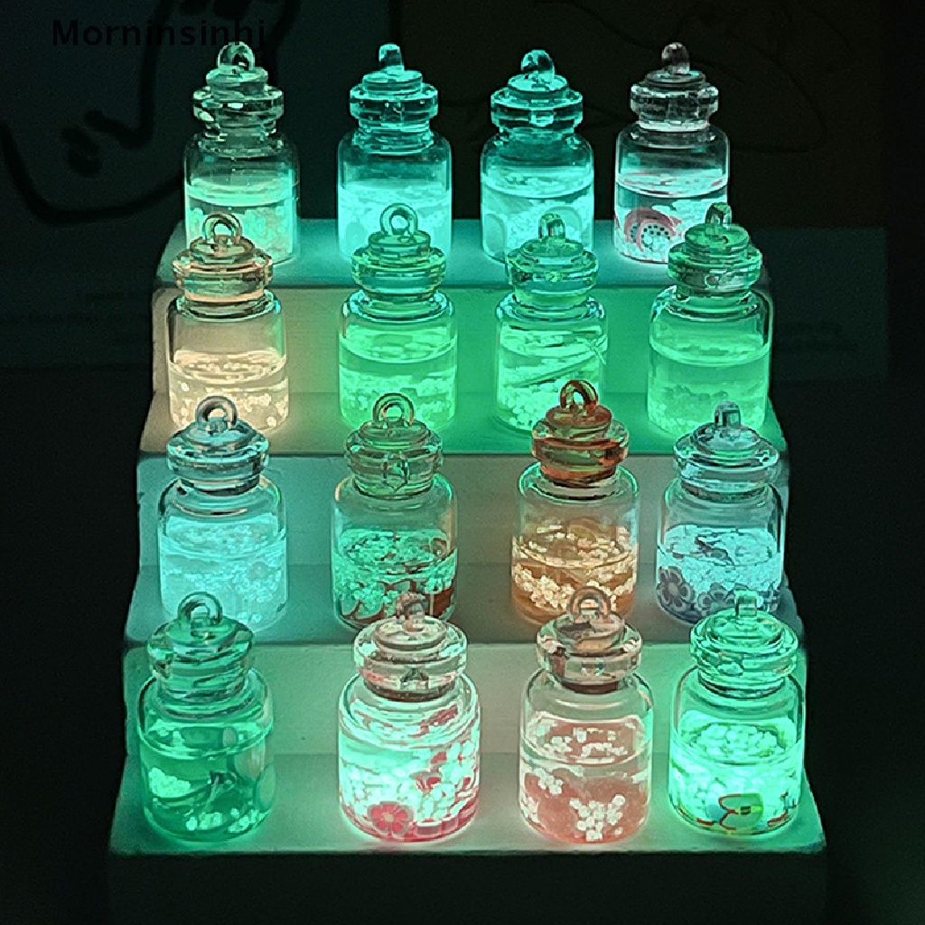 Mornin 1/5Pcs Mini Luminous Angka Berharap Botol Miniatur Mainan Taman Rumah Boneka Dekorasi DIY Ornamen Aksesoris id