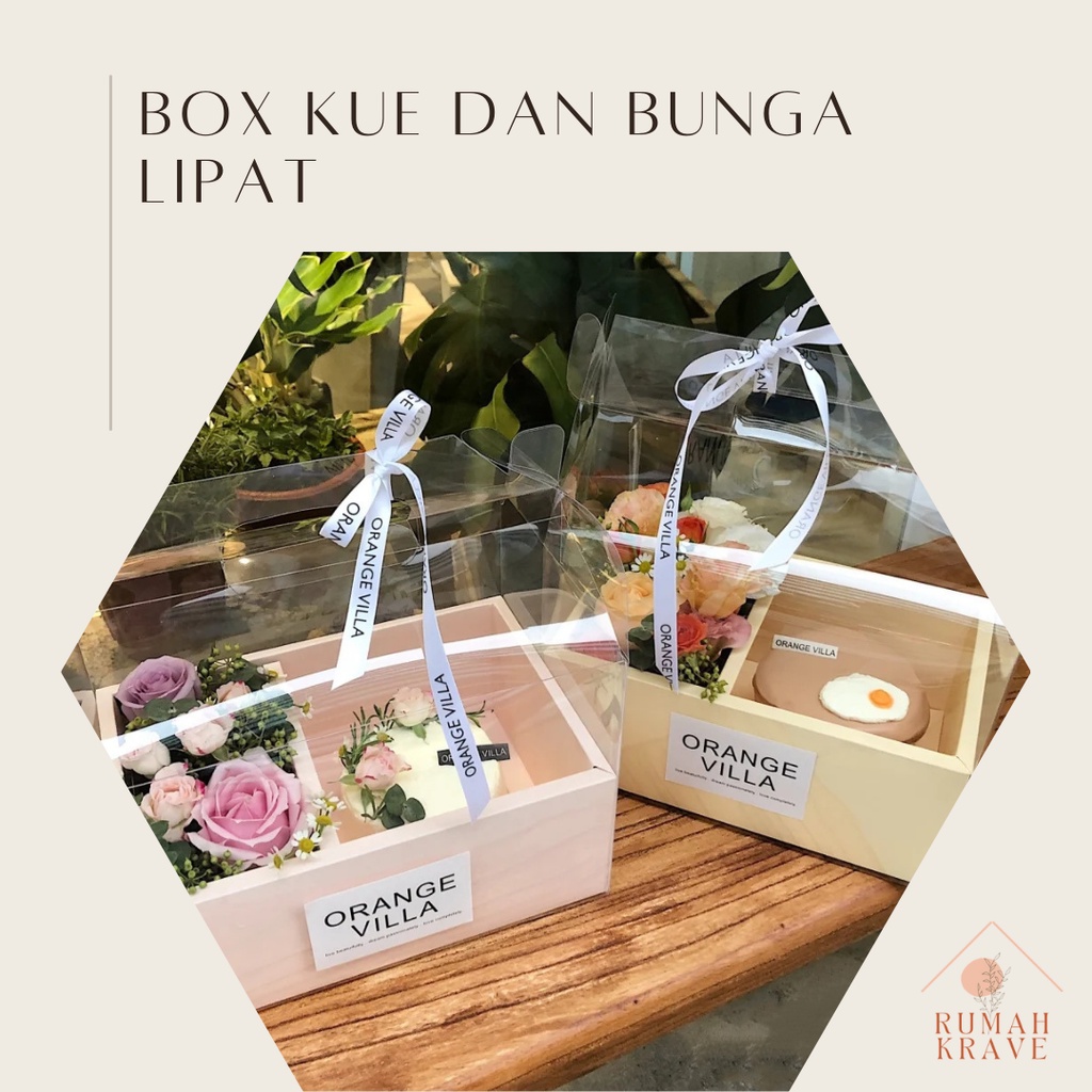 

RUMAH KRAVE - Box Bunga dan Kue Lipat Portable Instan Cake Flower Box