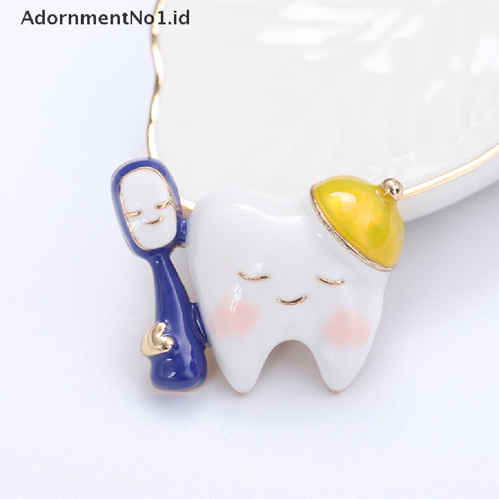 [AdornmentNo1] Pin Bros Gigi Enamel Lucu Untuk Wanita Fashion Perhiasan Gaun Pesta Mantel Aksesoris Hadiah [ID]