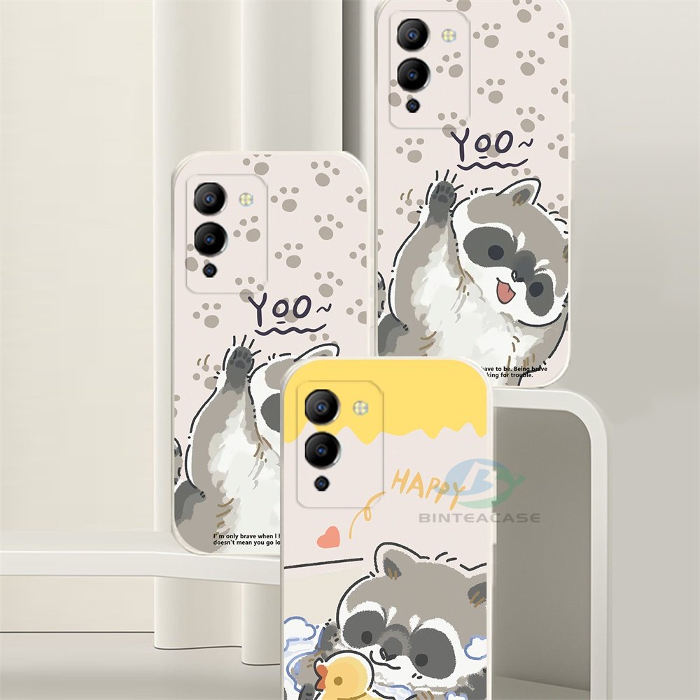 Case Kompatibel Untuk iPhone 14 Pro Max 14 Pro 13 Pro Max 12 12 Pro Max 11 11 Pro 11 Pro Max 6 7 8 XR XS Max SE 2020 Little Raccoon Soft Silicone Phone Case Cover Binteacase