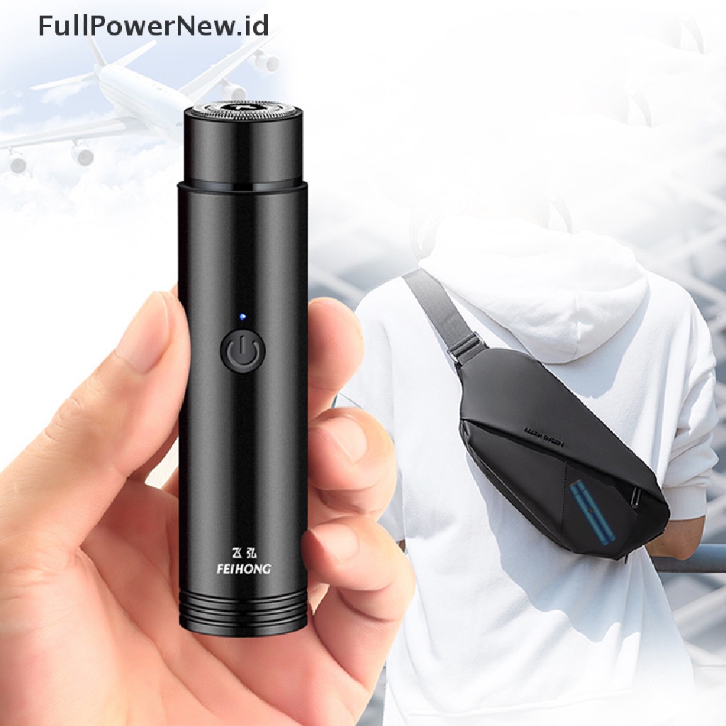 Power Alat Cukur Mini Elektrik Pria Portable Electric Razor Beard USB Shaver ID