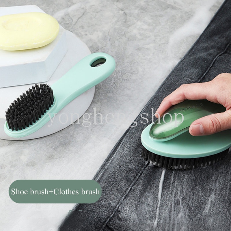 Kreatif Sikat Sepatu Gagang Panjang Berbulu Lembut Laundry Brushes Rumah Tangga Multifungsi Sikat Pembersih Pakaian Alat Cuci Sneaker Boot Shoes Cleaner