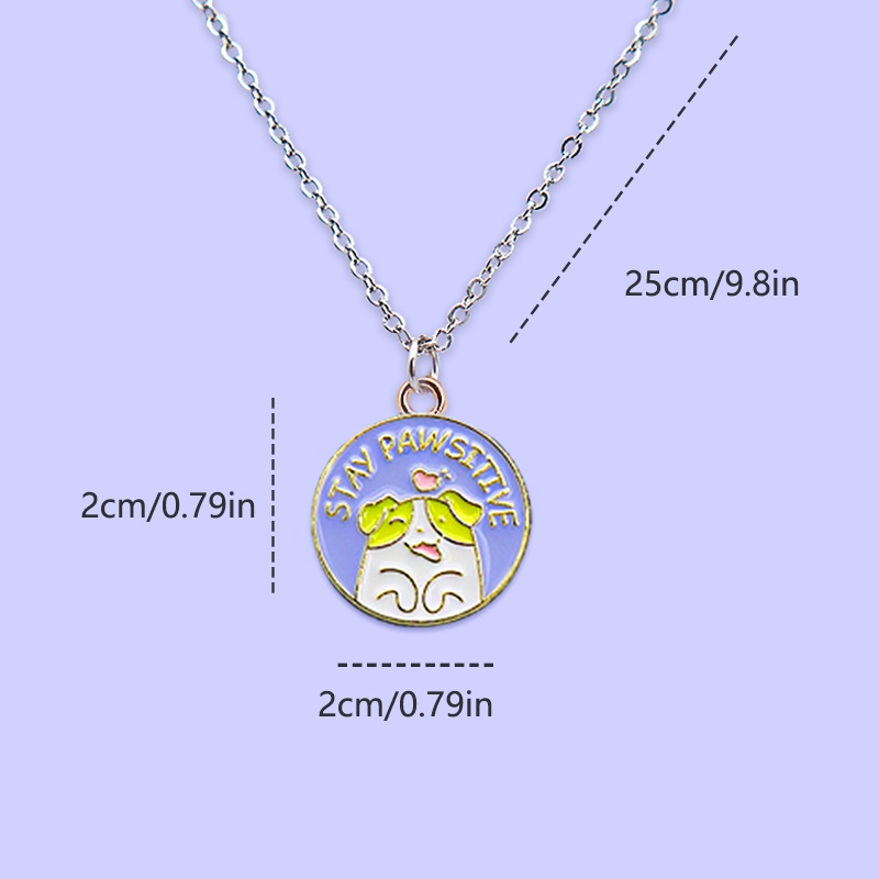 Panda Puppy Liontin Anak Kalung Stainless Steel Kalung Perlengkapan Siswa Hadiah Ulang Tahun Logam Aksesoris Fashion